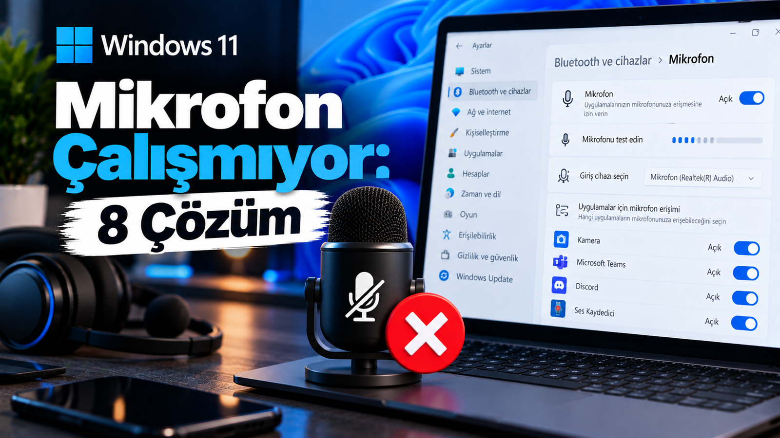 Windows 11de Mikrofon Çalışmıyor: 8 Çözüm | Tekno Çözer